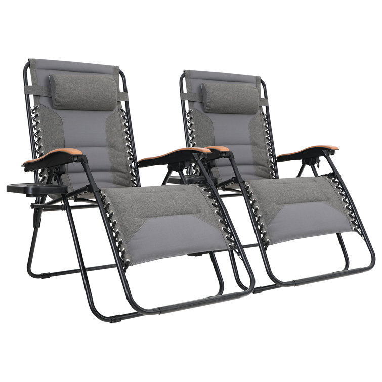 PHI VILLA Folding Zero Gravity Chair with Cushions & Reviews Wayfair